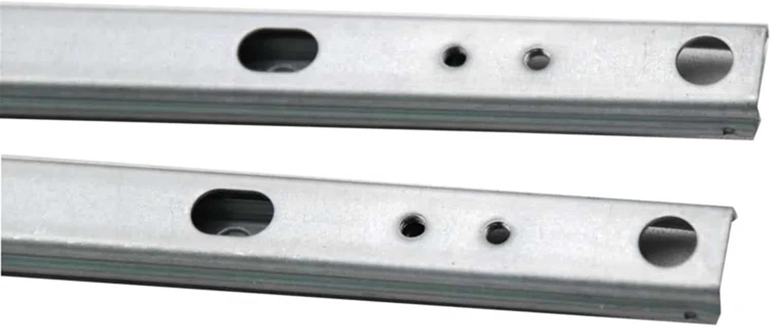 1Pair 8"-16" Drawer Slide 17mm Wide Two-Section Ultra-Narrow Mmini Ball Slide Steel Cabinet Two Way Chute Rail (10inch-246mm)