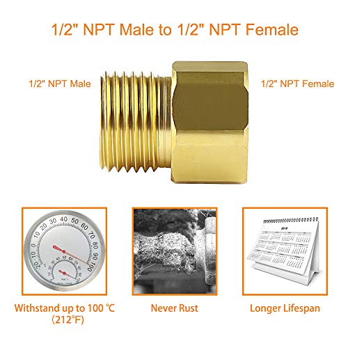 Adaptateur de robinet NPT fuite résolue avec ce raccord laiton male femelle 1/2 - 3