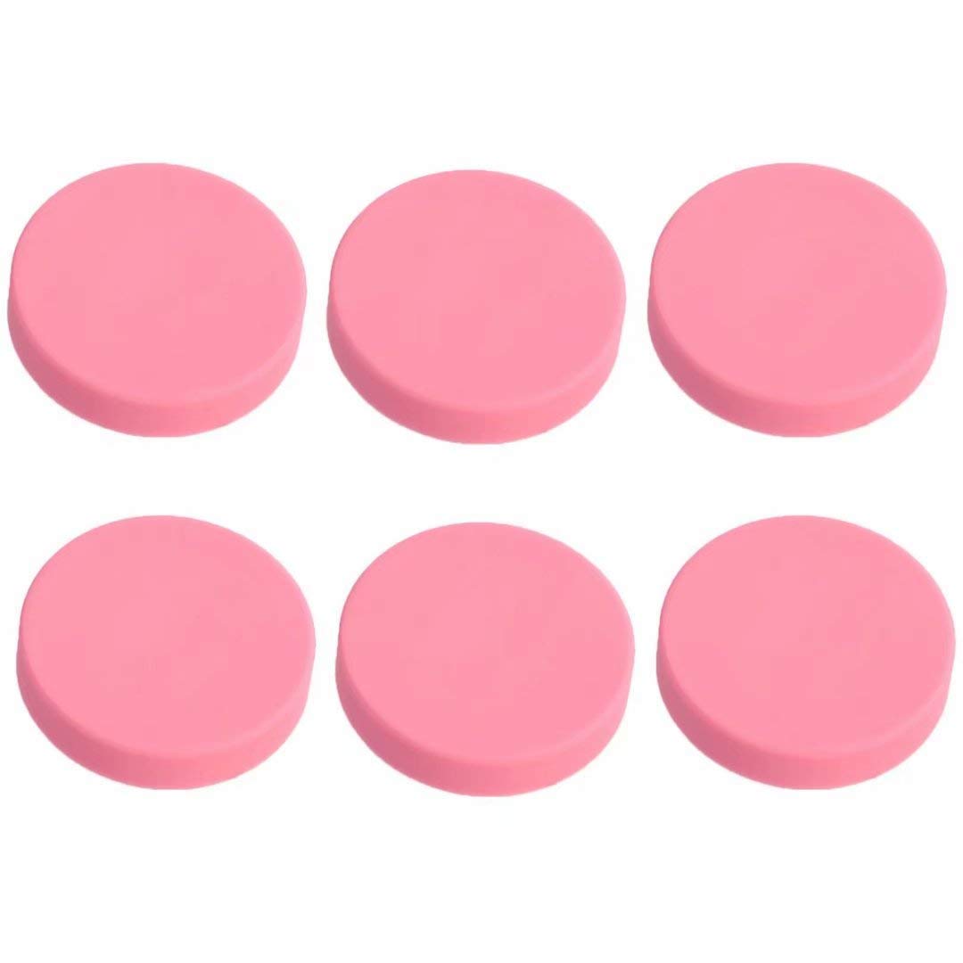 Pomos de Puerta, 6 pomos creativos de Gel de sílice para Puerta, Tiradores de cajón para Armario/Armario/Armario/cajón/baño/decoración de habitación de niños (Rosa-Redondo)