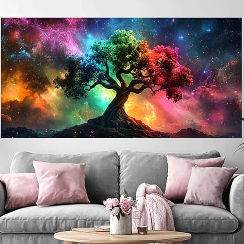 Diamond Painting Arbre de la Vie Grand Format : Kit Complet 5D pour Débutant Patient