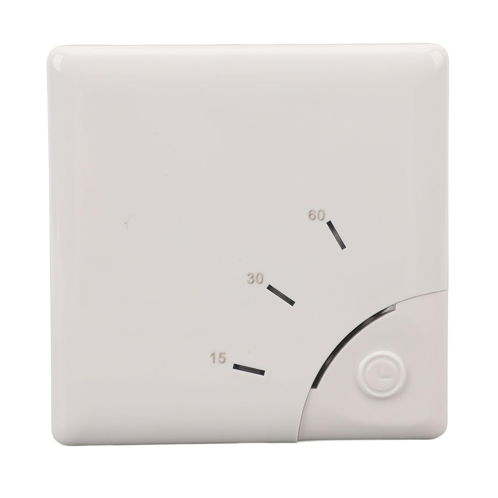Minuterie Murale Interrupteur, Compte à Rebours 15/30/60 Minutes, Économie d'Énergie avec Alimentation 100-265V, pour Ventilateur, Éclairage et Appareils Électroménagers