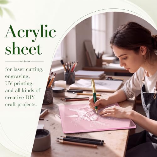 Image of Geetery 30 Pcs Colored Acrylic Sheets, 8 x 8 x 1 /8 Inch Thick Translucent Cast Acrylic Sheet, Plastic Boards for Back to School DIY Project Picture Frame, Art Crafts Laser Cutting Engraving, 15 Colors