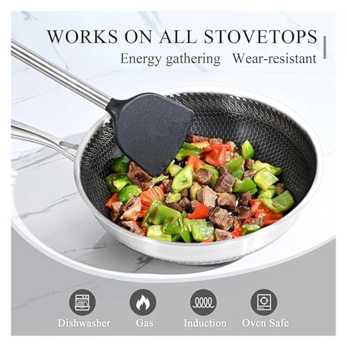 Wok de acero inoxidable 316 de 30 cm con mango miniatura 3