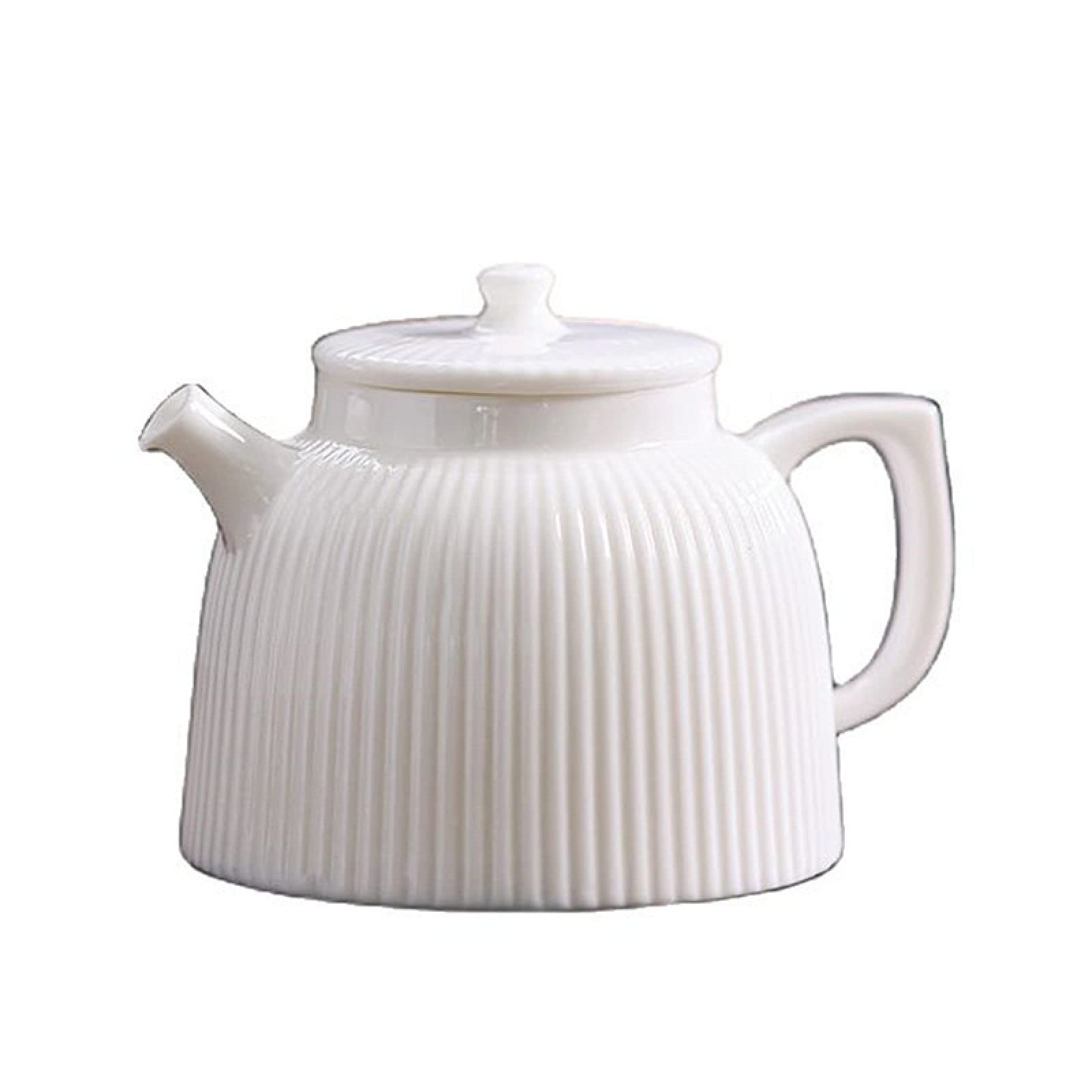 Théière en céramique - Théière en Porcelaine Blanche Faite à la Main avec Filtre à Boule et infuseur en céramique Chinoise, 180 ML, Taille Universelle