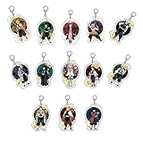 Sitrda キーホルダー 携帯 飾り グッズ 九柱 炭治郎 行冥 杏寿郎 義勇 実弥 小芭内 胡蝶 蜜璃 無一郎 宇髄天元 アクリルキーホルダー 人気 13点セット