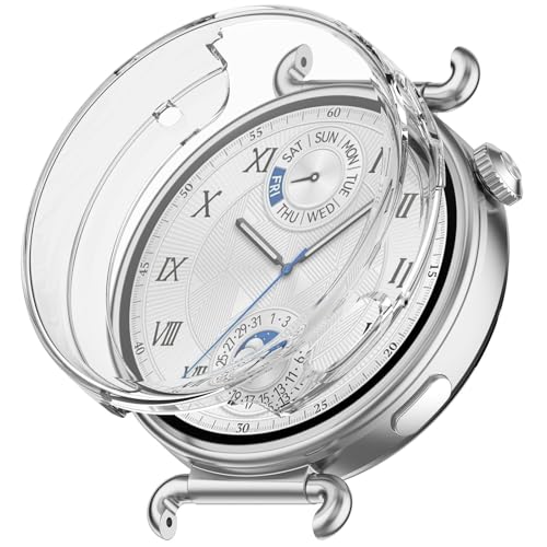 MELEJIA Custodia per HUAWEI WATCH GT 6 41mm - Cover Silicone Trasparente Morbida, Custodia con Protettore Schermo, Anti-Graffi Anti-Caduta, Accessorio Protettivo Non Ostacola Touchscreen e Sensori