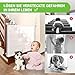 HAPPY FINDING Treppenschutzgitter Ausziehbar Extra Breit 350cm | 84 cm Hoch | Mühelos EIN klick Schloss | Einhändig Bedienbar | Türgitter ausziehbar aus PVC ABS für Treppen/Türen/Innen & Außen