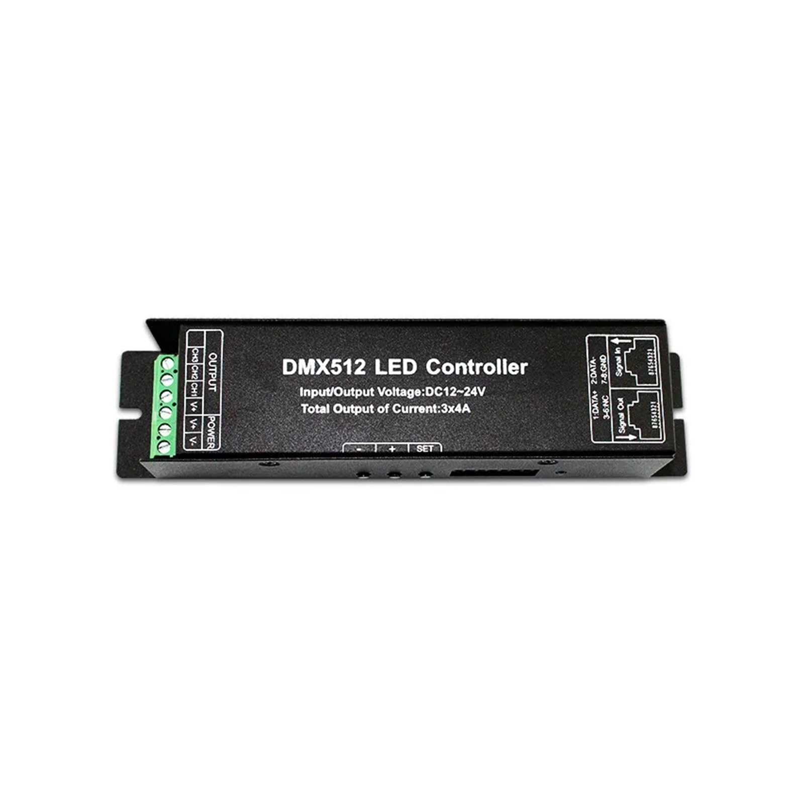 3/4/24CH 24-kanałowy DMX512 RGB RGBW LED kontroler dekoder ściemniacz sterownik do taśmy 5050 RGBWW (Rgb 8ax3ch 12-24V)