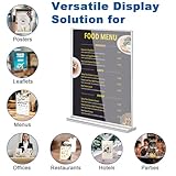 3Pcs T-Shaped Clear Sign Holder, A4+A5+A6 Acrylic Sign Holder, Transparent Menu Display Stand, Double Sided Table Stand, Plastic Table Top Paper Holder, Vertical Flyer Stand for Vendor Events Store - Image 7