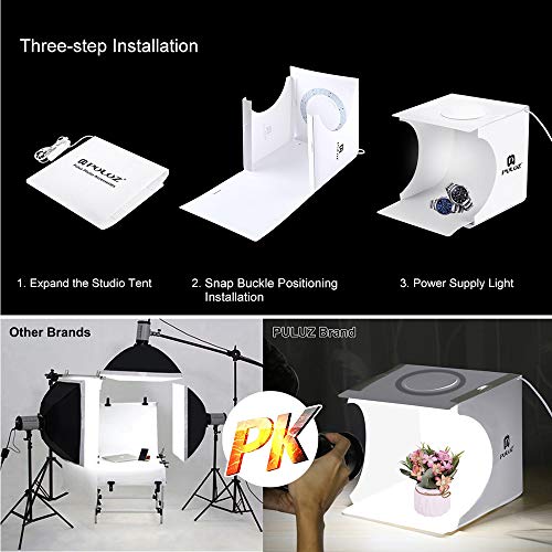 Moochy Mini Folding Lightbox Fotografia Estúdio de Fotografia LEDs Luz Do Painel Soft Box Foto Kit d