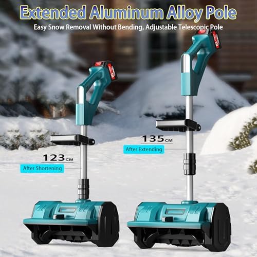 Cordless Electric Leaf Blower & Sweeper, 1200W Adjustable Lawn Tool, Lightweight 5KG, 33cm Cleaning Width, Includes 1 Battery for Easy Leaf Removal