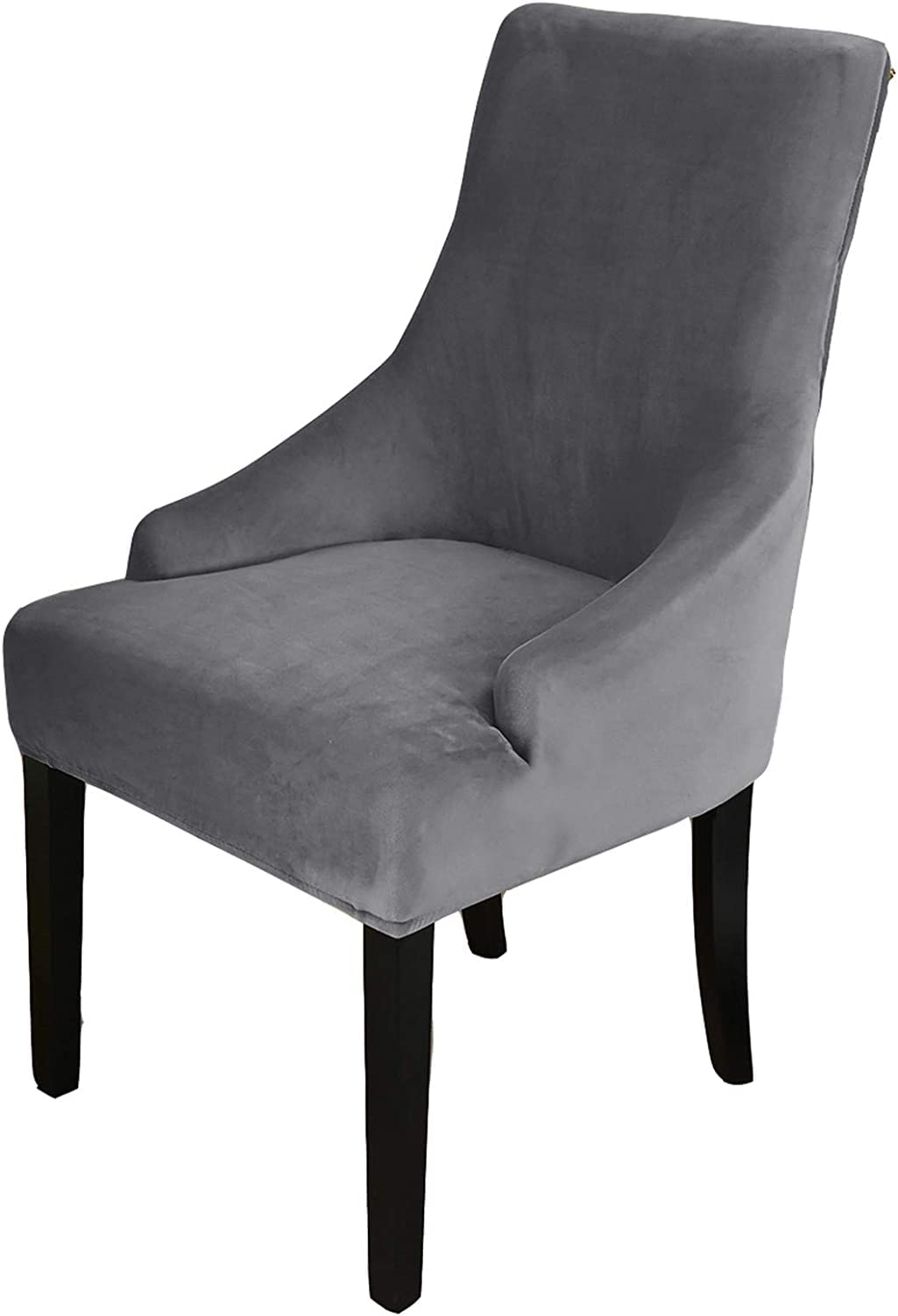 High Stretch Dining Chair Covers Soft Velvet Chair Covers Slipcovers Modern Curved Special-Shaped Chair Furniture Protector Covers for Living Room (Color : Sapphire, Size : 2 PCS)