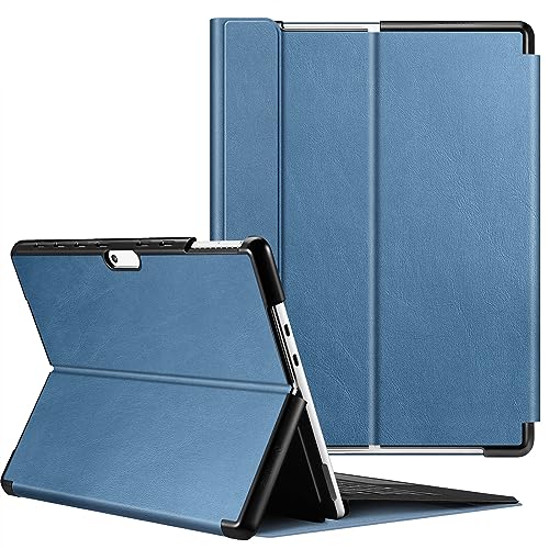 Coque Surface Pro 11/10/9 Fintie - Étui bleu brumeux pour tablette 13 pouces multi-angles