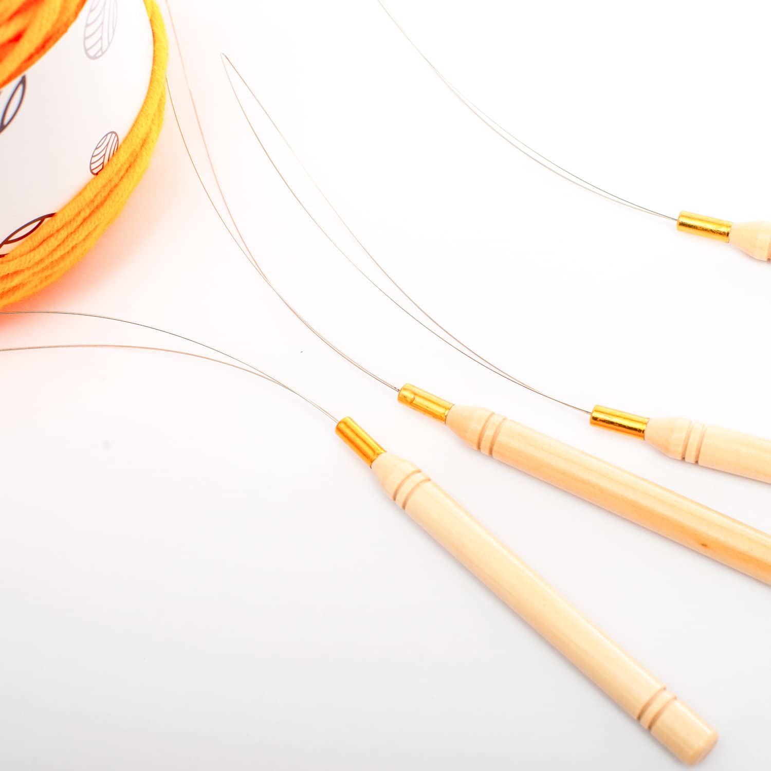 Zalati Einfädelgarn-Set (10 Stück) – Holznadeln Mit Öse Für Garn, Ideal Zum Häkeln, Stricken, Nähen & Basteln
