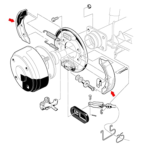 10L0L Golf Cart Brake Shoes Kit For Club Car Ds & Carryall 1981-1994 Oem 101146302 101880701, Ezgo Xi-Serial 1983-1986, Yamaha G1 1978-1980, Etc #TOP3