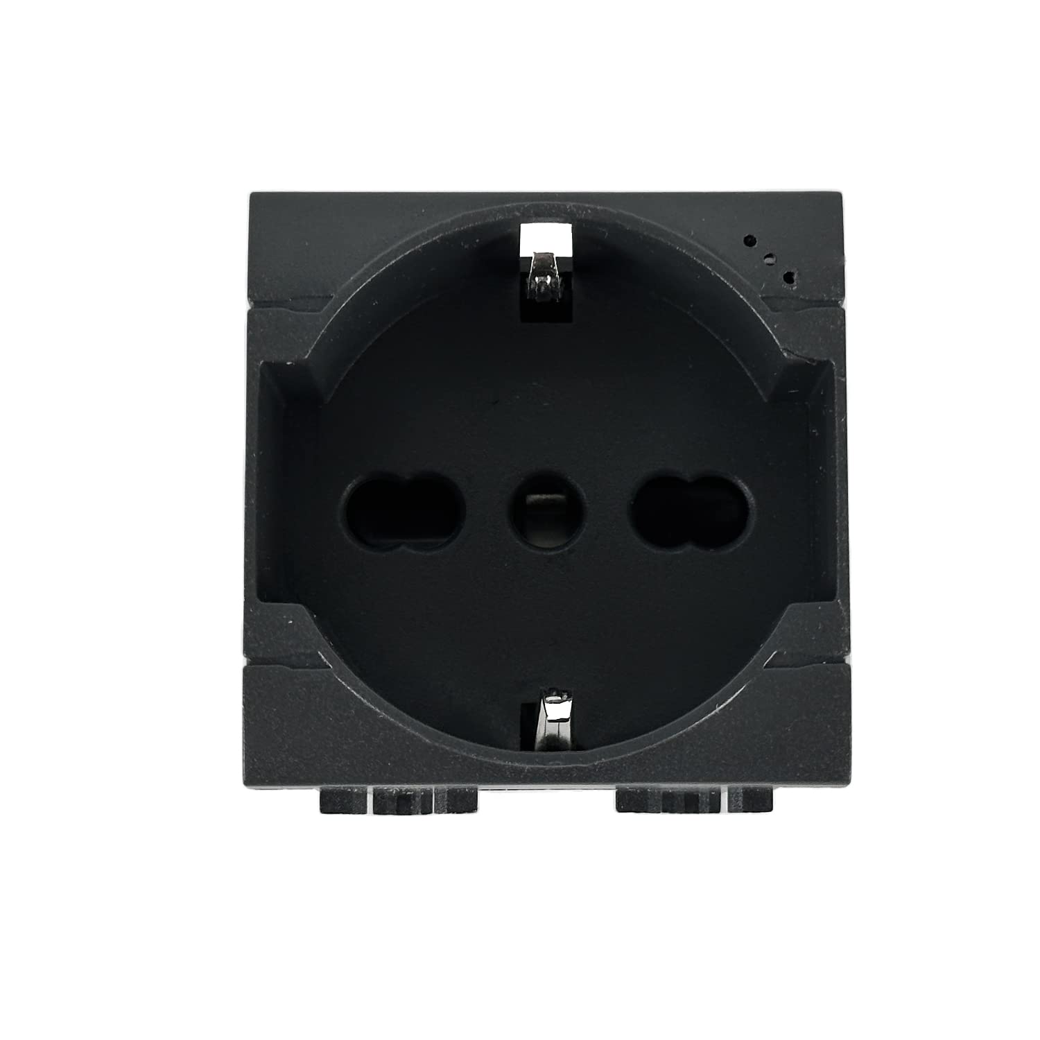 4x Universal Schuko Steckdose 2P+T 16A Für Bticino Living Schwarz | Hochwertige Steckdosen Für Living International