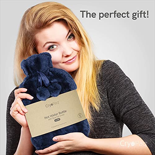 Luxe warmwaterkruik met pluche kunstbont overtrek - 2 liter - Wintertaling - Image 8