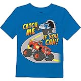 Blaze and The Monster Machines Little Boys' Toddler Short Sleeve T-Shirt, Navy Blue, 4T