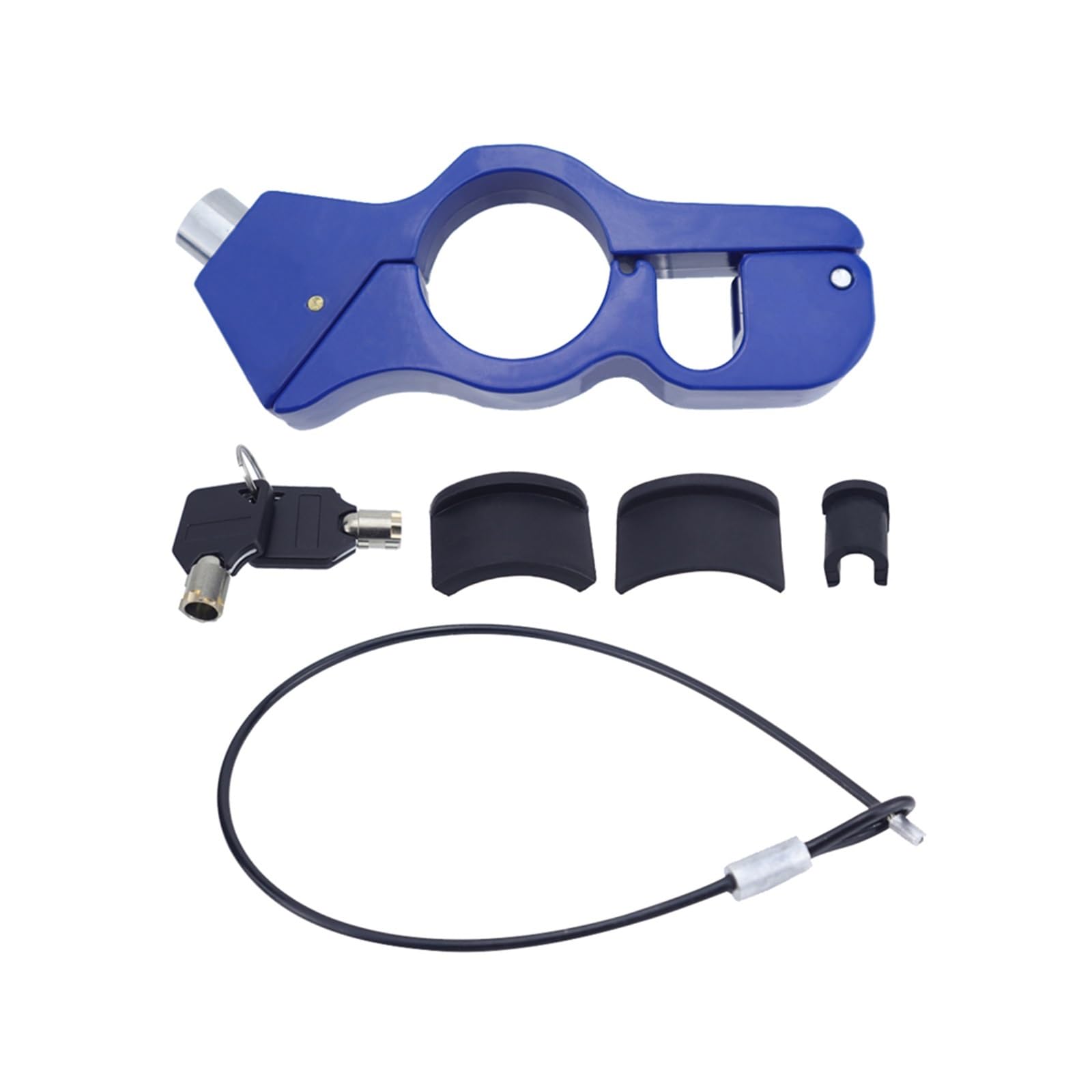 Motorcycle Handlebar Lock Motorcycle Grip Brake Lock Handlebar Throttle Scooter Moped Motorbike Lock Security(Blue)