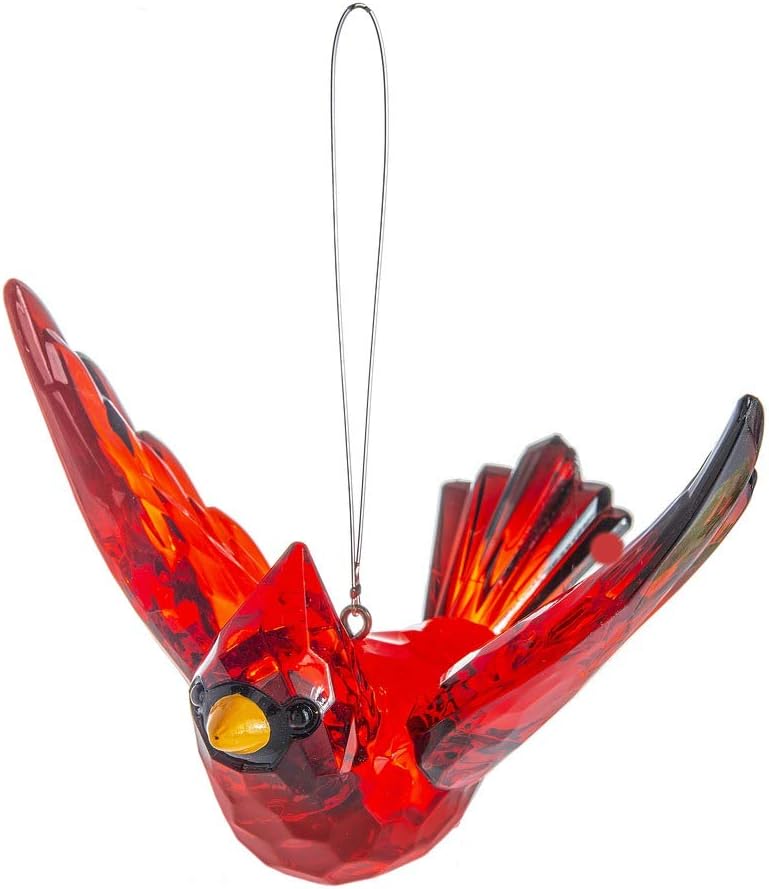 Ganz Radiant Cardinal Christmas Tree Ornament with Charm 5 Inch Red - Image 5