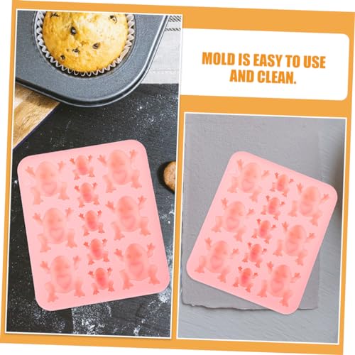 HOMSFOU 10pcs Silicone Frog Mold for Candy and Chocolate Fondant DIY Dessert Making Mold Baking Supplies - Image 2