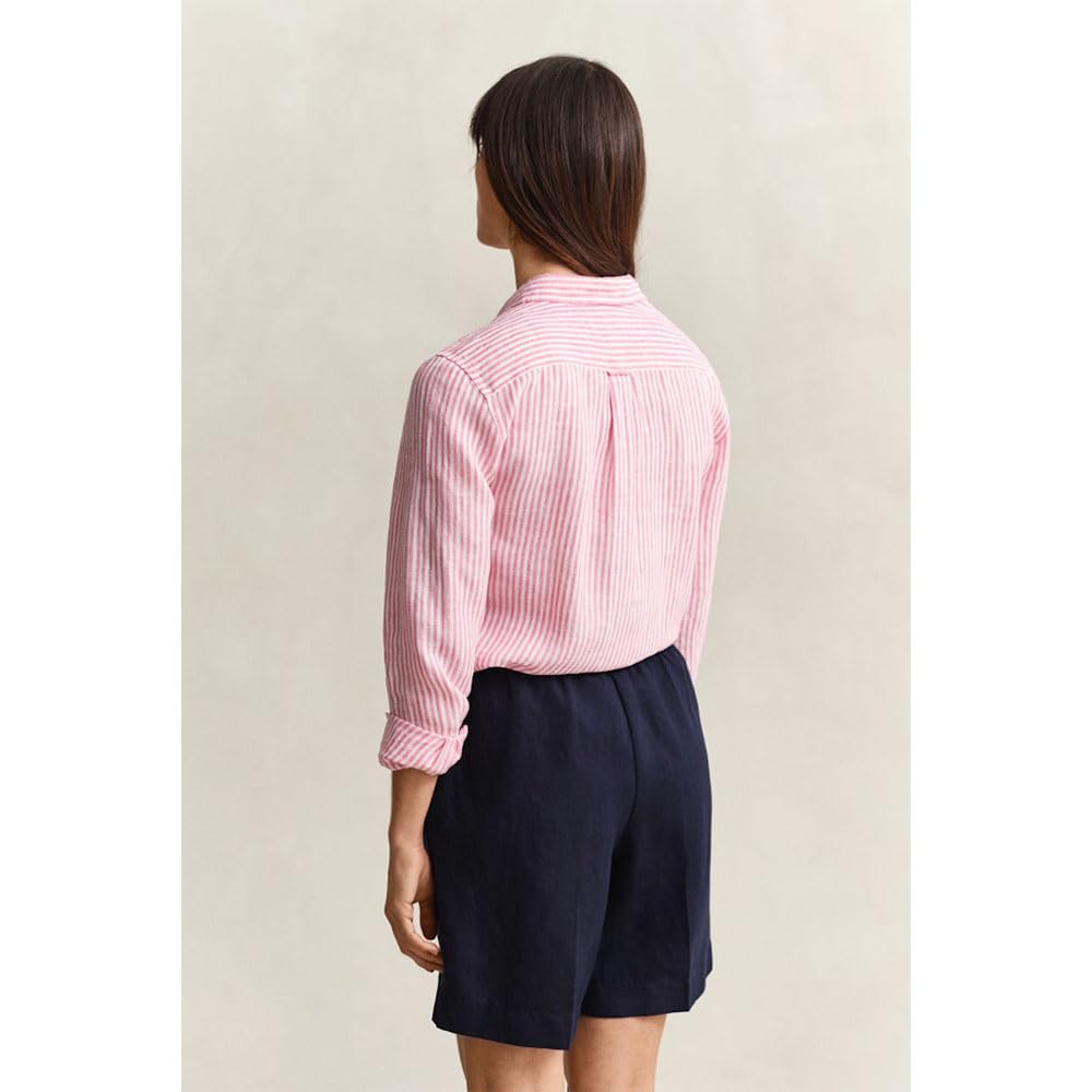 GANT REG Striped Linen LS Shirt