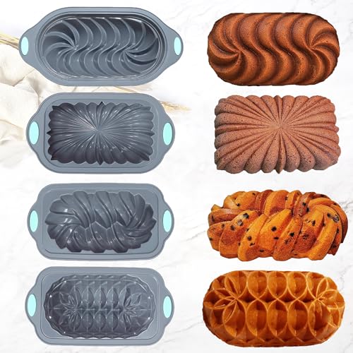 Tongjude 4 Piece Silicone Bread and Loaf Pan - Image 2