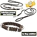 CopcoPet Hundehalsband aus Fettleder 30–34 cm x 15mm Braun – Geflochtenes Lederhalsband – verchromt mit Dornschließe – Robust & verstellbar – Für kleine Hunde, ideal für Alltag & Training
