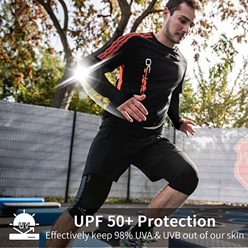 Achiou Arm Sun Sleeves Compression Uv Protection Cooling For Men Women Summer Sunblock, Cycling Driving Golf Running #TOP4