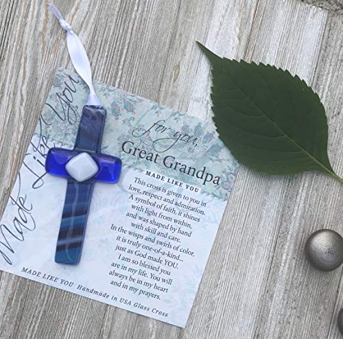 Giftforgreatgrandpaforfathersdaybirthdaychristmashandmadeinusacrosswithsentiment Urban Country Home Decor Gift for great grandpa for fathers day birthday christmas handmade in usa cross with sentiment urban country home decor