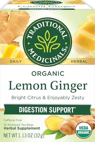 Image of Traditional Medicinals Organic Lemon Ginger, 16 Tea Bags