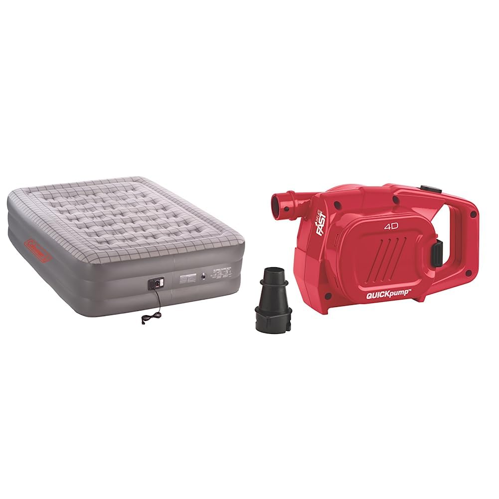 Coleman Premium Double High SupportRest Airbed with Builtin Pump