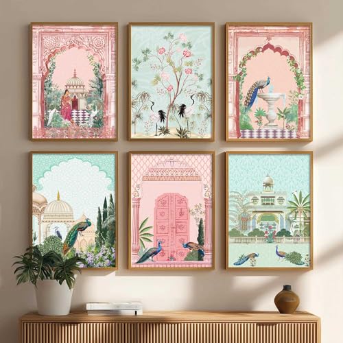 Image of kotart Traditional Pichwai Wall Art Paintings with Frame for Home Decor - Framed Wall Painting for Living Room Bedroom Office Room Decor - Painting for Wall Decoration - (13x17 inch, A)