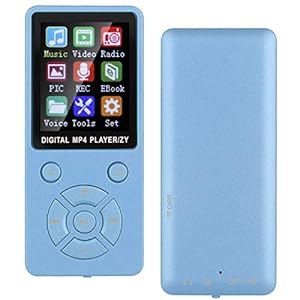 MP3-speler Breakpoint Resume-functie Mat materiaal Body Muziekspeler, voor radio, voor het luisteren naar muziek(blue)