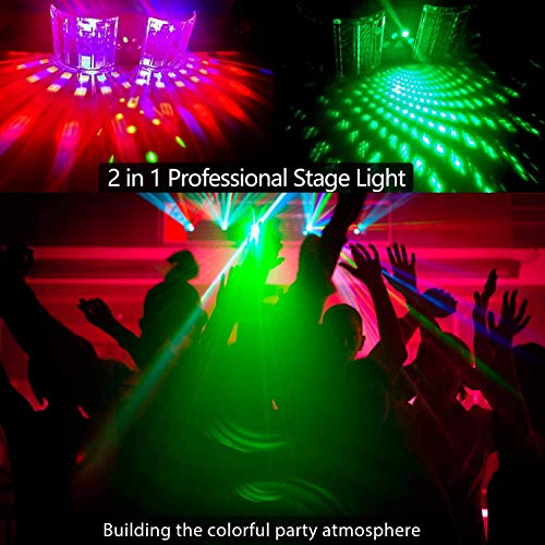 Dj Lights For Parties, Bsyun Rgb Led Butterfly Disco Dj Lights With Sound Activated Strobe Effect Compatiable With Dmx 512 Controller & Remote For Indoor Parties #TOP2