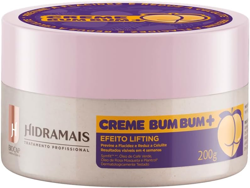 Creme Bumbum Hidramais 200g – Creme Firmador Corporal, Efeito Lifting e Anticelulite – Rápida Absorção