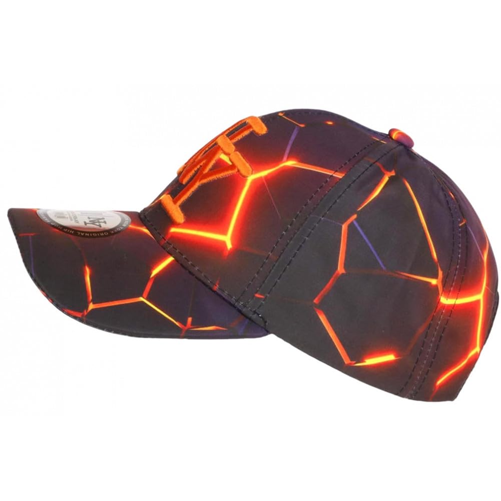 Hip Hop Honour Casquette Enfant Orange et Bleue Originale Badyx NY Baseball de 7 à 12 Ans - Taille Unique - Orange