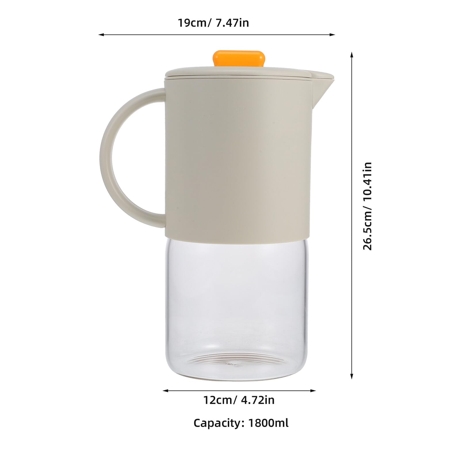 Jarra de Agua Grande con Tapa Automática Capacidad Amplia para Jugos y Bebidas Frías Resistente y Fácil de Limpiar para Hogar y Fiestas