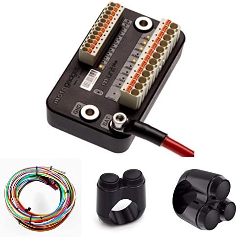 Motogadget MG4002040 - m-Unit Blue Digital Control unit Builders pack with Cable Kit, Motone 2-Button and 3-Button Switches for 7/8" Bars