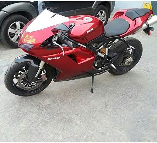 Miniatura 4 de Parabrisas de motocicleta compatible con Ducati 848 1098 1198 S R 2007 2008 2009 2010 2011 2012 2013 Deflectores de pantalla parabrisas humo iridio