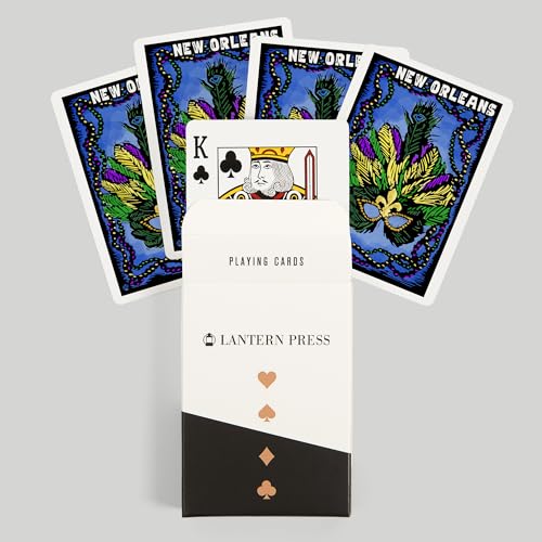 Baraja de 52 cartas tamaño póker Mardi Gras Nueva Orleans miniatura 6
