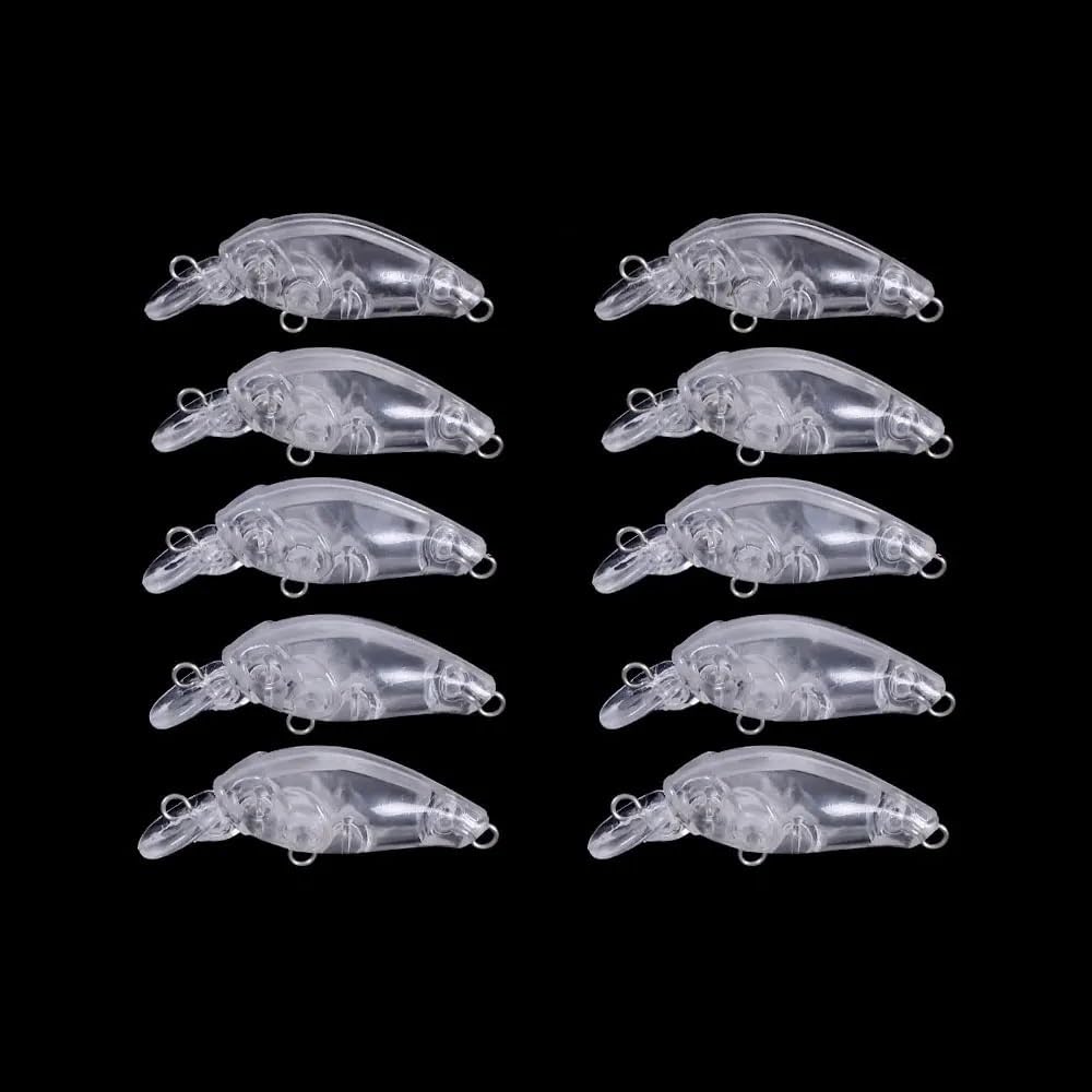 5 0pcs 3. 3G 4,7 cm unbemalten Köder Crankbait Plastik ( Color : 50pcs )
