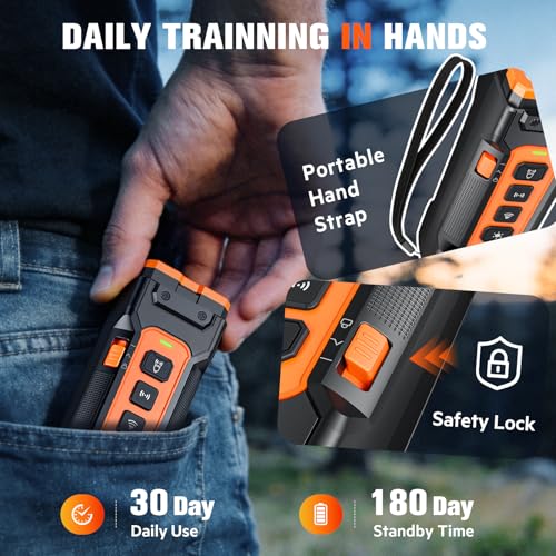 Antibell für Hunde 3X Ultraschall Anti Bell Gerät Hunde, Anti Bellen Gerä mit LED, Sicheres Hundetrainingsgerät, Wiederaufladbar Handgerät Hundegebell Stoppen, Antibell Ultraschall Gerät Innen Draußen