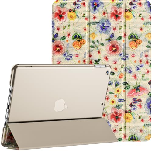 Image of ProCase for iPad 9th / 8th / 7th Generation Case 10.2 Inch (2021 /2020 /2019 Release), 10.2 iPad Case 9th / 8th / 7th Gen Cover, Slim Smart Cover with Translucent Hard Shell Back -Petunia