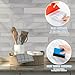 Affrolling 40 Sheets Peel and Stick Backsplash Tile for Kitchen with Wallpaper Tools Kit, Self Adhesive Tile for Kitchen Bathroom, 10