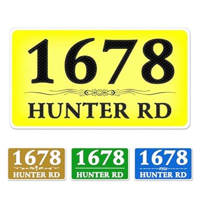 YIPTOUR Custom Reflective House Address Sign for Outside, 16"x10" Personalized Metal Address Plaque Outdoor, Waterproof .040 Aluminum, Used for Mailbox, Driveway, Home(Full color style)