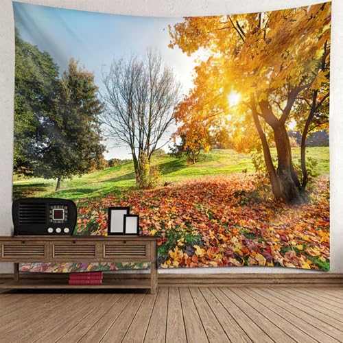 Tapisserie automne soleil éclatant tenture pour réchauffer le salon