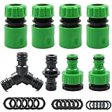 El paquete incluye: 1 conector doble, 4 conectores de extremo rápido de 1/2", 2 conectores para pantalones de 1/2" y 3/4" (26,5 mm), tamaño 2 en 1, 1 divisor Y, 6 arandelas de 18 mm, 6 x 3/4 (24 mm), 6 arandelas de 24 mm. Anillos tóricos (16 mm).