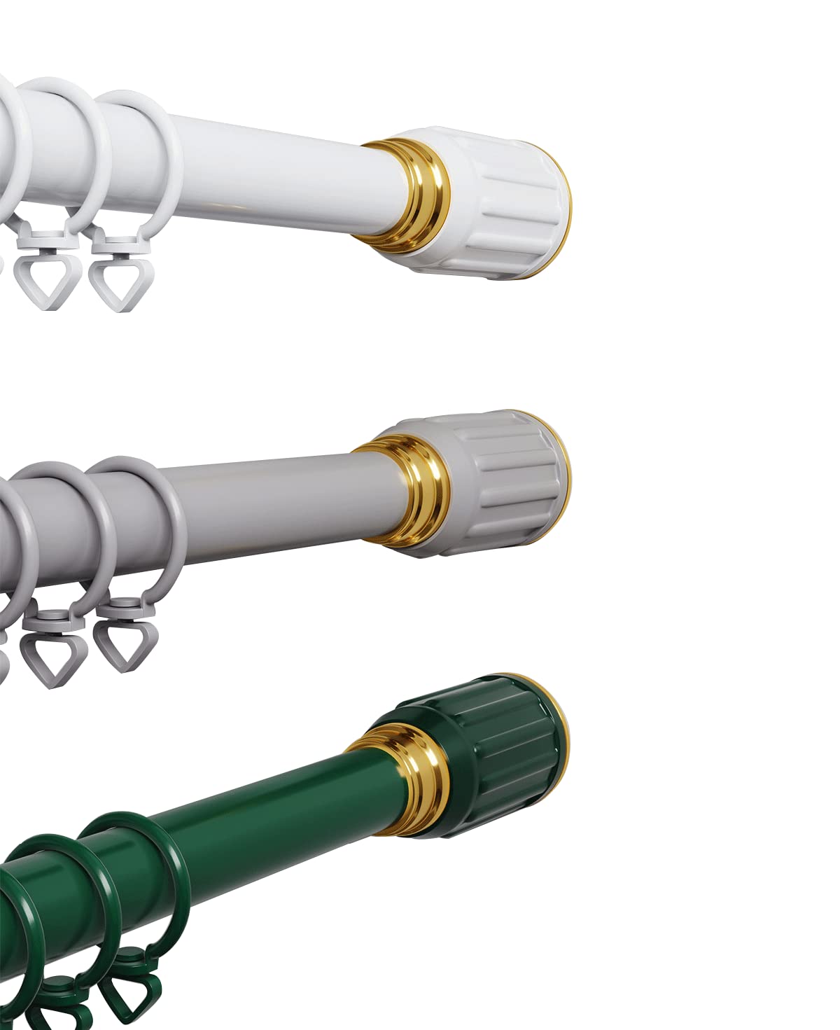 Barra de secado ajustable sin perforaciones, barra telescópica multifuncional para cortina de ducha y estante de secado, gris (120-200 cm) para una fácil instalación y solución de ahorro de espacio.