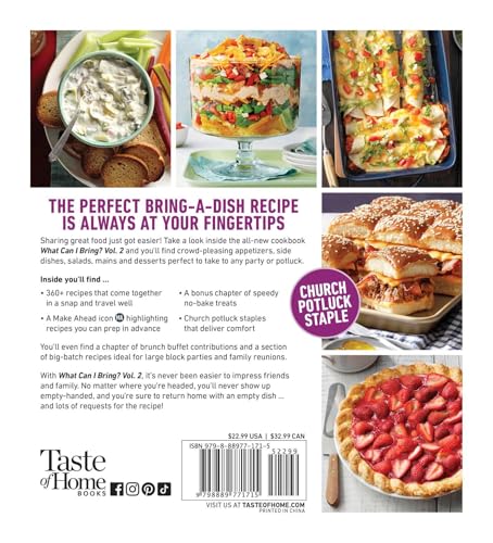 Image of Taste of Home What Can I Bring? Vol. 2: 300 Plus Recipes for Potlucks Bake Sales and Gatherings (Taste of Home Entertaining & Potluck)